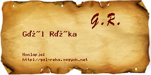 Gál Réka névjegykártya